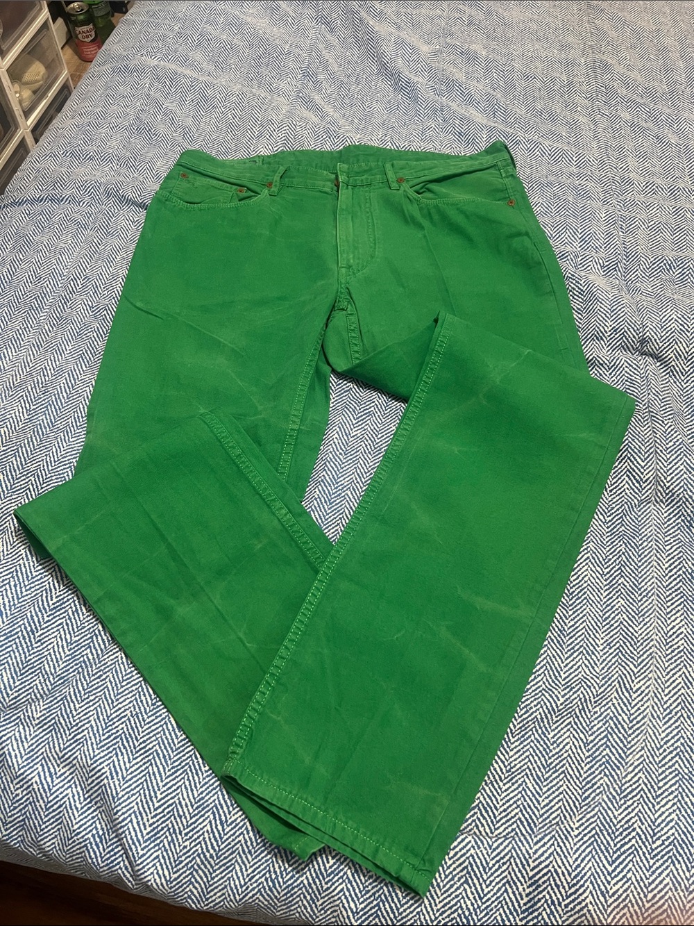 Polo by Ralph Lauren Men's Bright Green Straight Jeans